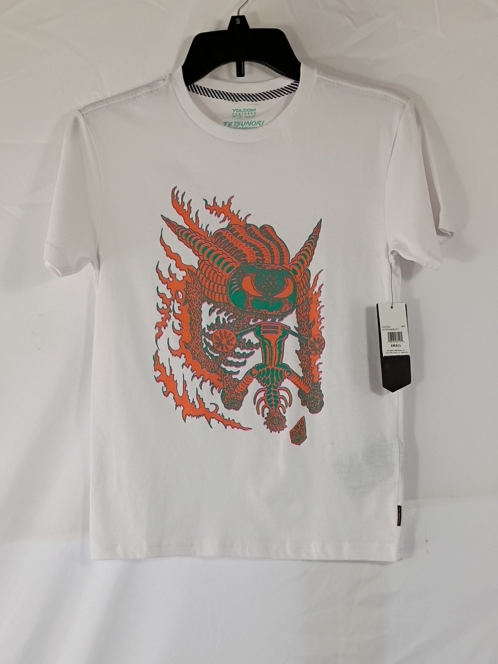 NWT Volcom Featured Artist Tetsunori Tawaraya Dragon Shirt Boys Size Small 8Y